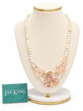 Jay King Mine finds  Mother of Pearl Natural Gemstone  Necklace Artisan Jewelry